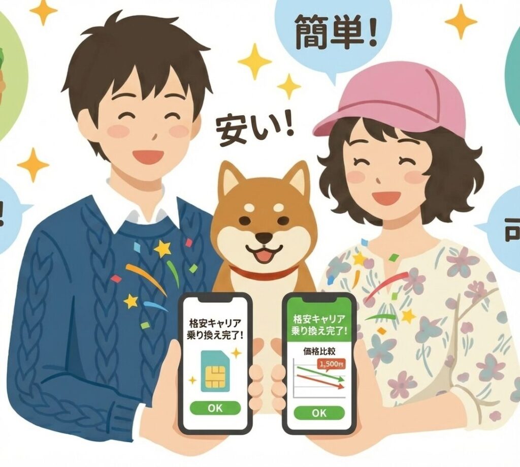 格安キャリアに乗り換え完了