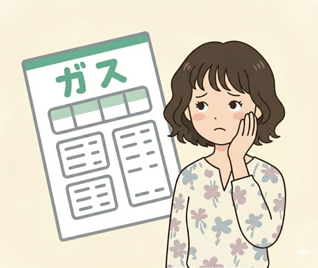 ガス代に思い悩む女性