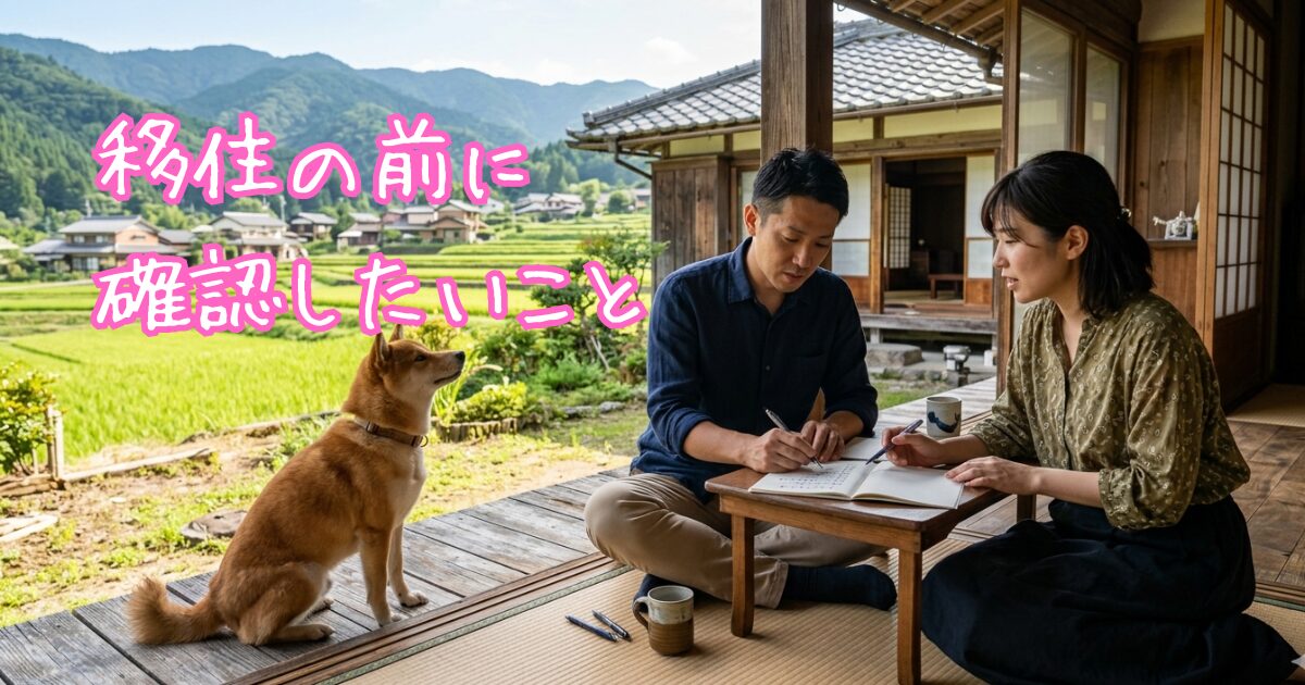 移住の前に確認したいこと