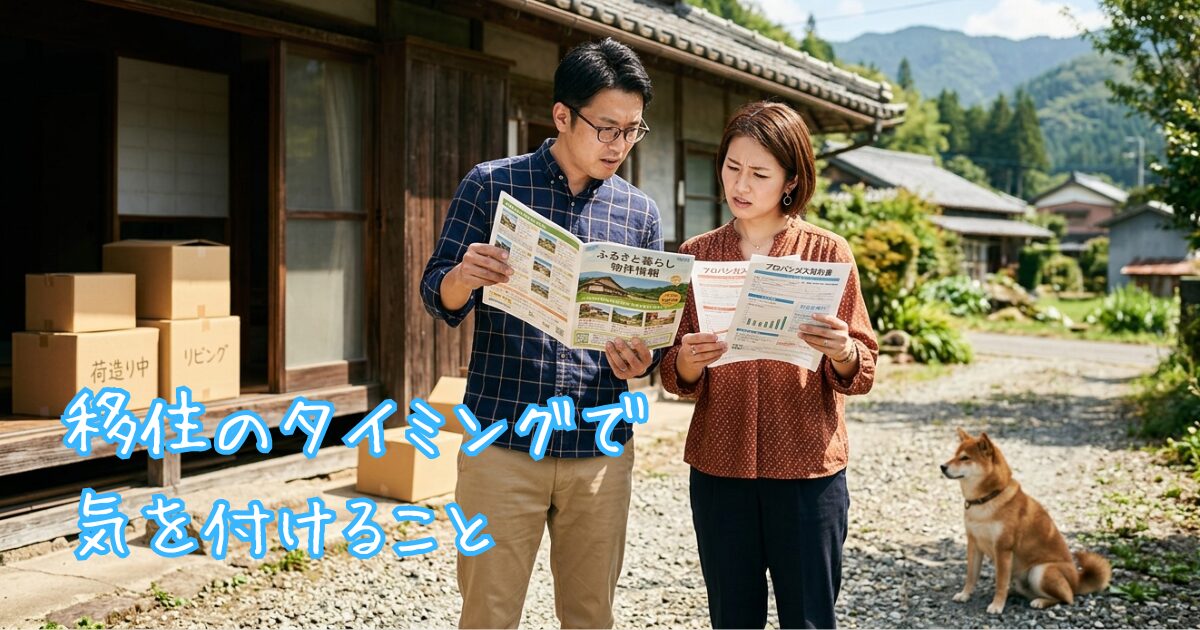 移住のタイミングで気を付けること