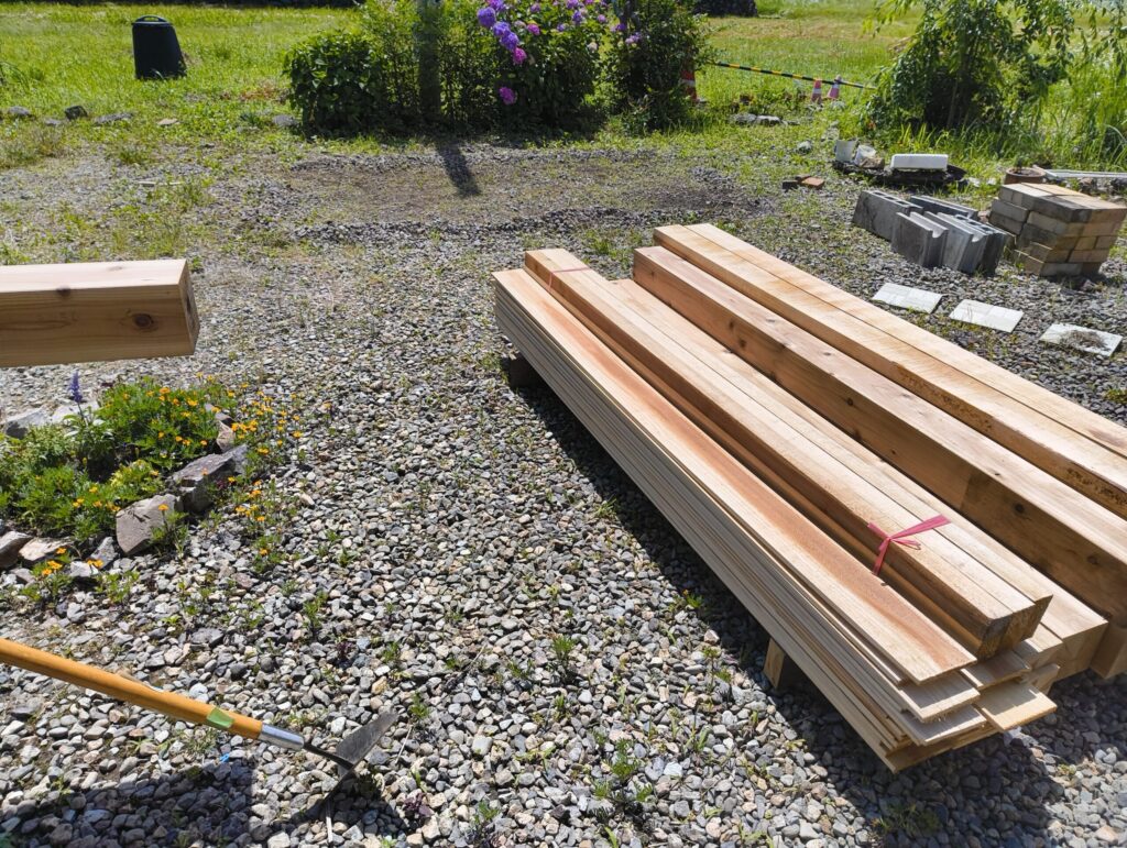 鶏小屋 diy 用に材木店で購入した木材